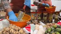 Viral warung jamu di Pasar Lama Tangerang, jamu dibuatkan langsung. (Dok: TikTok @safridalu)