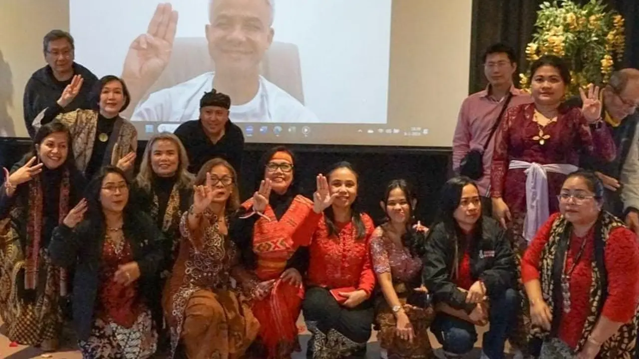Touring Tiga Jari di Oostkamp, Belgia dukung Ganjar-Mahfud. (Liputan6.com/ ist)