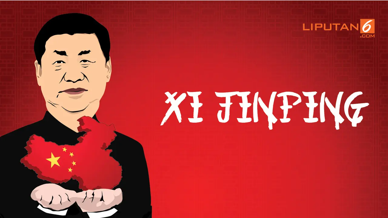 banner grafis Xi Jinping