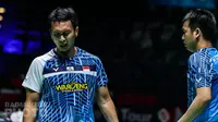 Pebulu tangkis Indonesia Muhammad Ahsan dan Hendra Setiawan di All England 2021 (foto: BWF-limited acces)