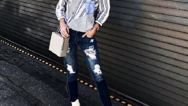 Padu Padan Celana Jeans Robek ala Fashion Blogger