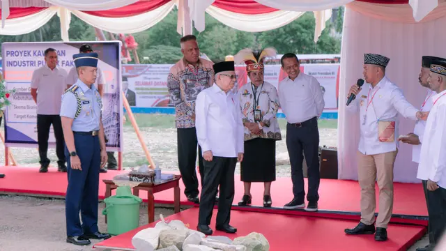 Wakil Presiden RI, K.H Ma’ruf Amin hadir langsung di kawasan industri Fakfak