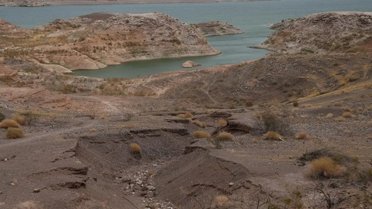 Pemandangan Danau Mead di dekat Boulder City, Nevada, Amerika Serikat, pada 11 Agustus 2026.