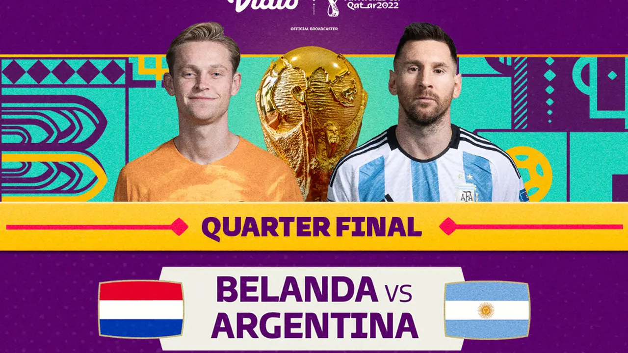 Link Live Streaming Piala Dunia 2022 Perempat Final : Belanda Vs Argentina di Vidio