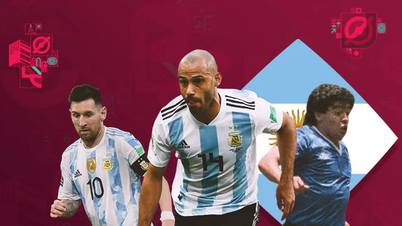 Timnas Argentina -  Lionel Messi, Javier Mascherano, Diego Maradona
