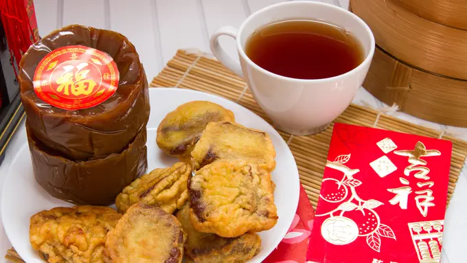 kue keranjang goreng