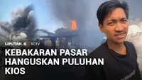 Pasar di Pasuruan Terbakar, Puluhan Kios Hangus Diduga Akibat Korsleting Listrik