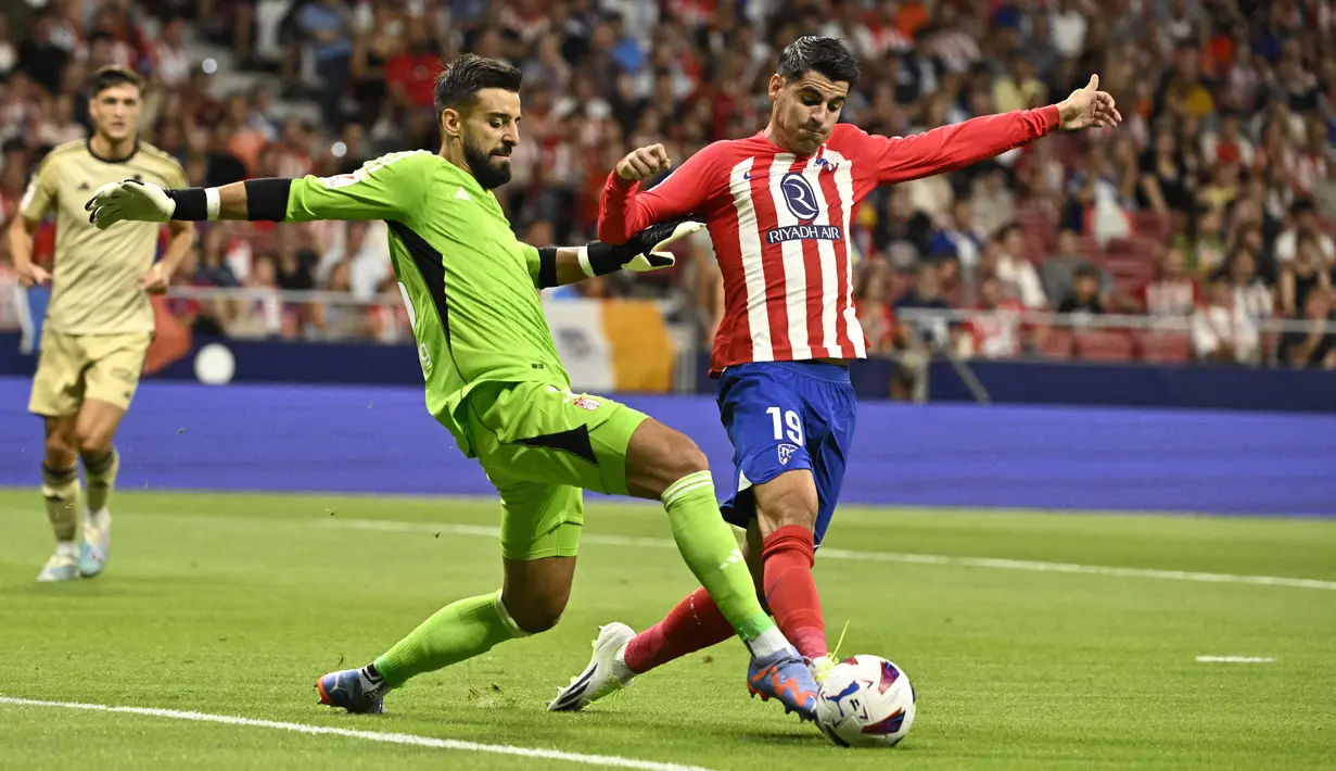 Mereka menggusur Real Madrid, Osasuna, dan Rayo Vallecano, yang juga menang di laga pembuka mereka dengan selisih dua gol. (Photo by JAVIER SORIANO / AFP)