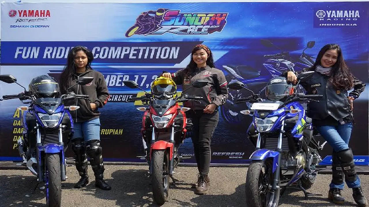 Tiga lady bikers (Foto:Istimewa)
