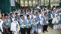 Jamaah Haji asal Sumsel berkumpul di Asrama Haji Palembang (Dok. Humas Pemprov Sumsel / Nefri Inge)