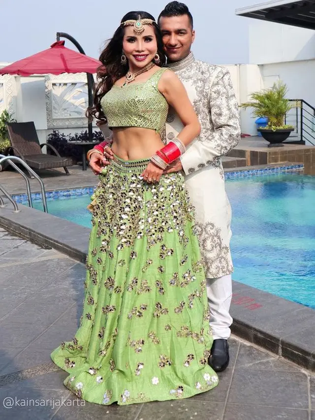 7 Pemotretan Prewedding Eva Belisima Mantan Istri Kiwil dengan Gaya India