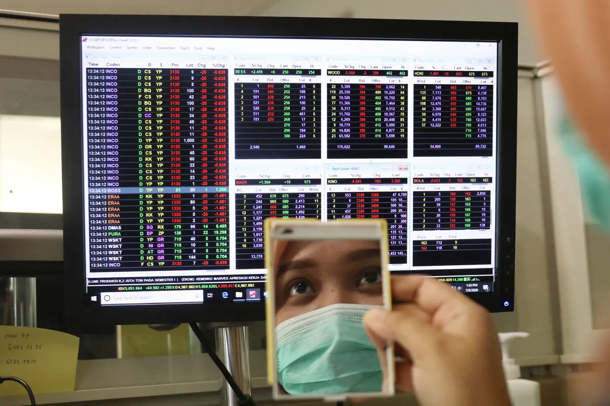 FOTO: Jelang Tutup, Nilai Perdagangan Saham Lebih dari Rp 7,7 Triliun
