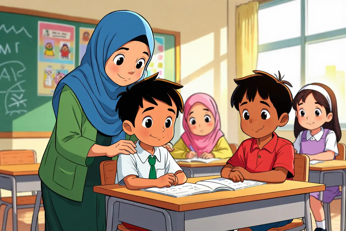 Cerita Anak Islami tentang Akhlak (Foto: Reve Art AI)