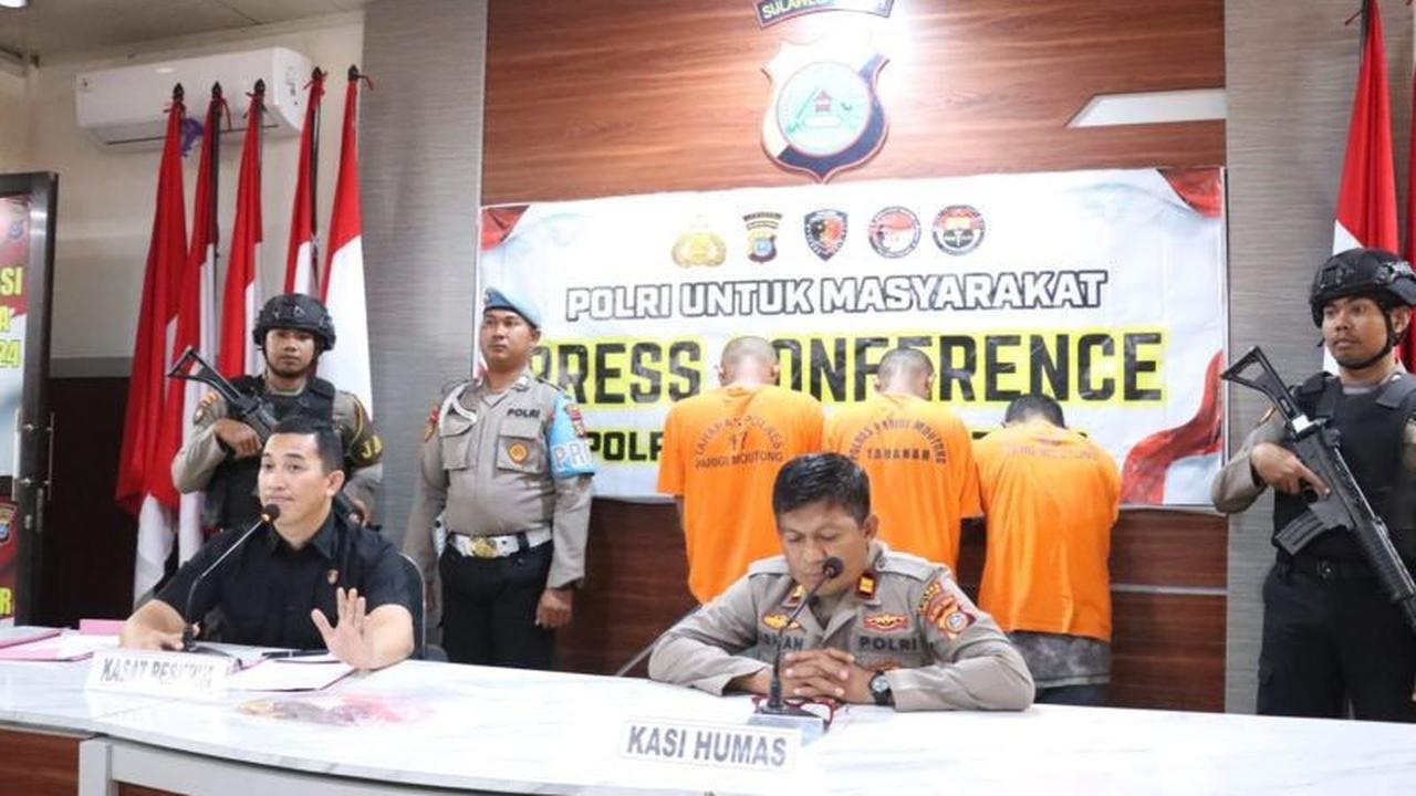Polres Parigi Moutong Tangkap 3 Tersangka Pencurian, Kerugian Capai Rp408 Juta