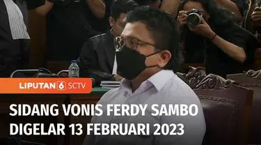 Hakim Ketua persidangan kasus dugaan pembunuhan Brigadir Yosua, Wahyu Iman Santoso, akan membacakan vonis pada terdakwa Ferdy Sambo, pada 13 Februari mendatang. Majelis hakim masih memiliki waktu sekitar 2 pekan untuk menentukan putusan hukum.