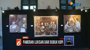 Museum Seni Rupa dan Keramik di gelar pameran lukisan unik dari bubuk kopi. Pameran berlangsung dari tanggal 9-16 Februari 2019.