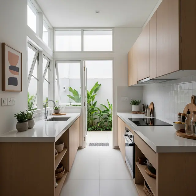 6 Desain Dapur Sempit Memanjang di Belakang Rumah agar Tidak Terasa Sumpek