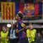 Pemain Barcelona Lamine Yamal merayakan gol dalam laga Liga Champions antara Barcelona vs Feyenoord di Barcelona, Spanyol, Rabu, 9 September 2026. (AP Photo/Emilio Morenatti)