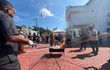 Kejari Aceh Besar Musnahkan Ratusan Barang Bukti Kejahatan Inkrah, Dominasi Narkotika