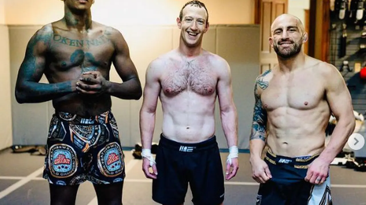 Mark Zuckerberg Pamer Badan Berotot Usai Latihan Bareng Dua Pegulat UFC, Persiapan Bertarung dengan Elon Musk?