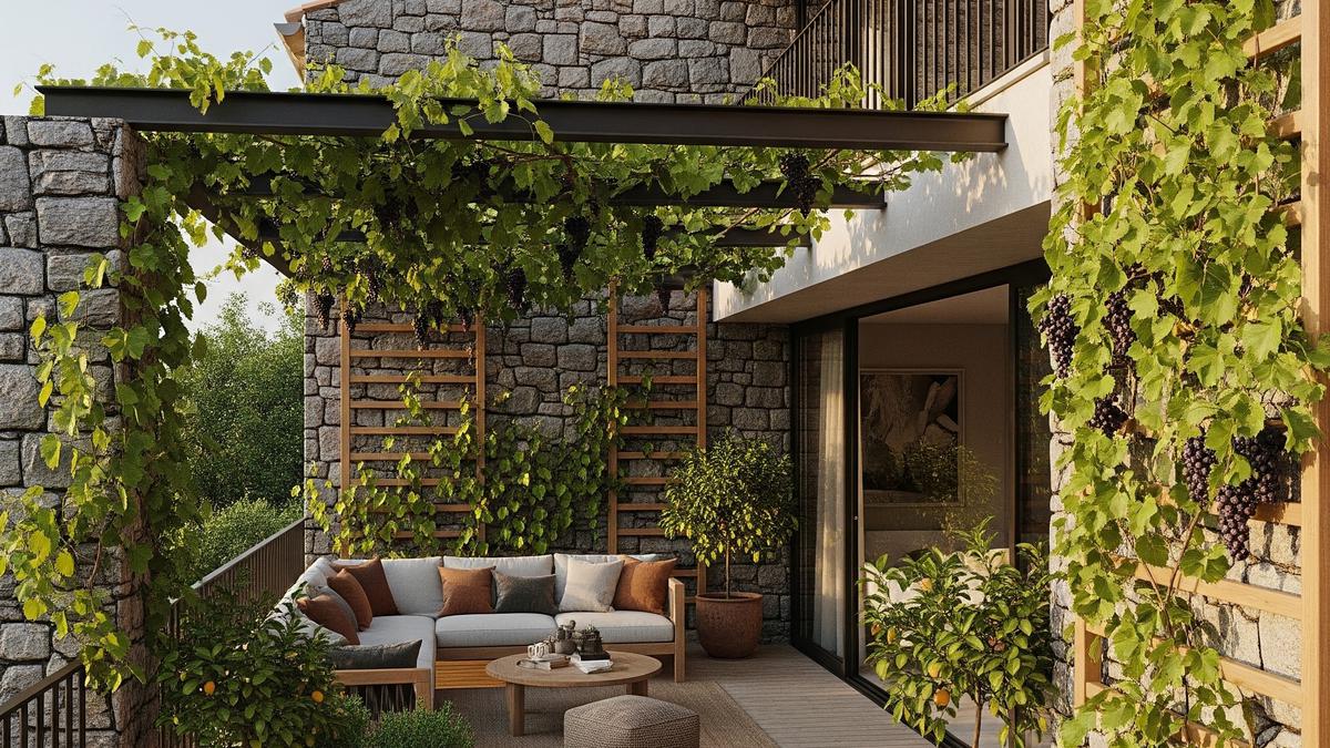 7 Model Teras Rumah dengan Tanaman Anggur Merambat di Tembok, Asri dan Fungsional