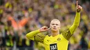 Erling Haaland - Pemain asal Norwegia ini adalah mesin gol Borussia Dortmund. Sejauh ini ia telah mengemas 11 gol untuk Die Borussen di Bundesliga musim ini. (AFP/ Ina Fassbender)