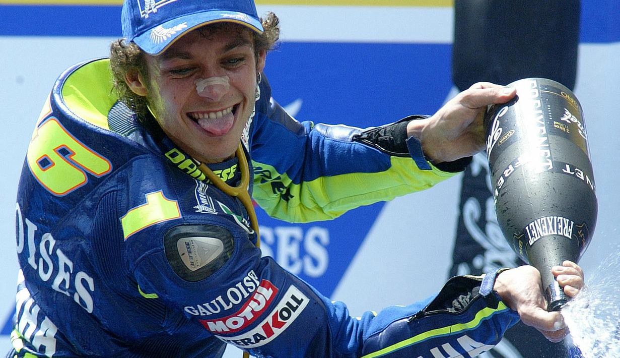 Prestasi Rossi masih berlanjut hingga tahun 2005 dengan mempertahankan gelar juara secara beruntun di kelas utama. (AFP/Juan Jimenez)