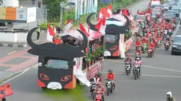 [FOTO] Semarak Pawai Kendaraan Hias Milik Partai Politik