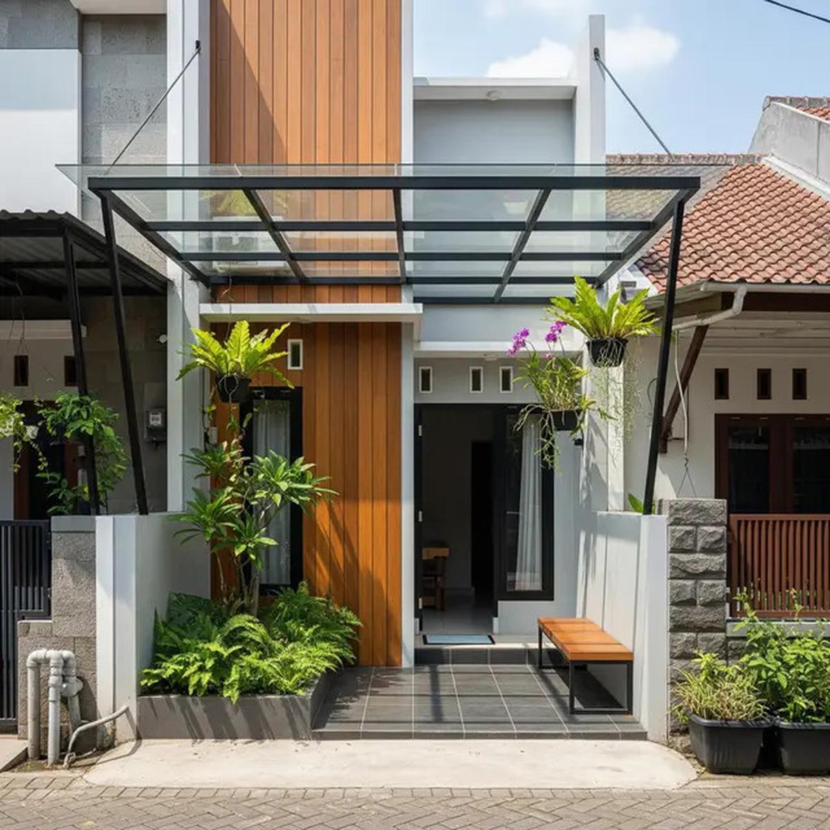 9 Desain Teras Kecil Rumah Petak, Ruang Terbatas Jadi Area Fungsional