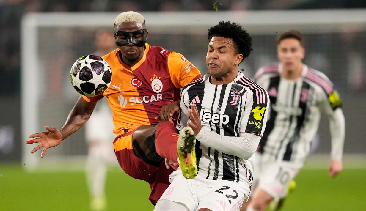 Pertandingan leg 2 play off Liga Champions 2025/2026 antara Juventus melawan Galatasaray pada Selasa (25/02/2026) waktu setempat, sarat akan drama. (AP Photo/LaPresse/Fabio Ferrari)