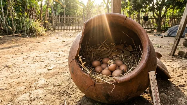 Ilustrasi Cara Menetaskan Telur Ayam Kampung Tanpa Mesin Tetas/Gemini AI