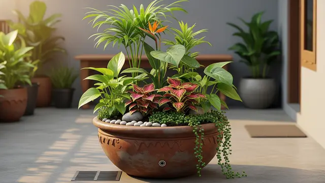 Kebun Mini dalam Pot Besar