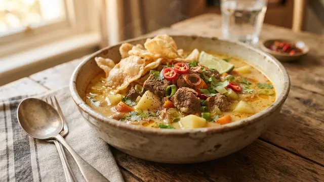 Sup Kentang Kental ala Soto Betawi