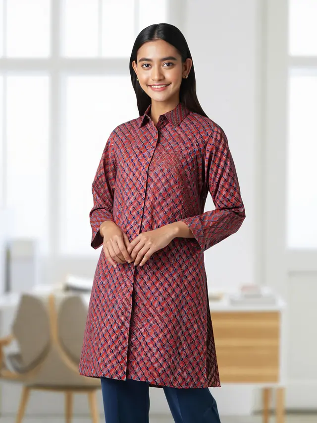 Batik Kantoran Modis Anti Kusut