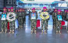 FOTO: Tiga Prajurit Marinir Gugur Akibat Longsor Cisarua Dilepas Secara Militer