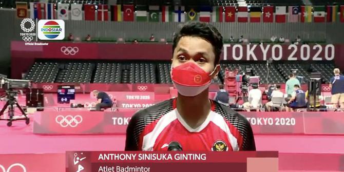 VIDEO: Dukungan Erick Thohir untuk Anthony Sinisuka Ginting di Semifinal Olimpiade Tokyo 2020