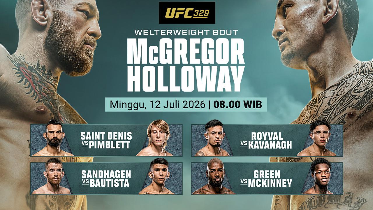 Live Streaming UFC 329: McGregor vs Holloway 2 Jadi Magnet Utama Hanya di Vidio