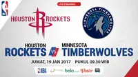Jadwal NBA, Houston Rockets Vs Minnesota Timberwolves. (Bola.com/Dody Iryawan)