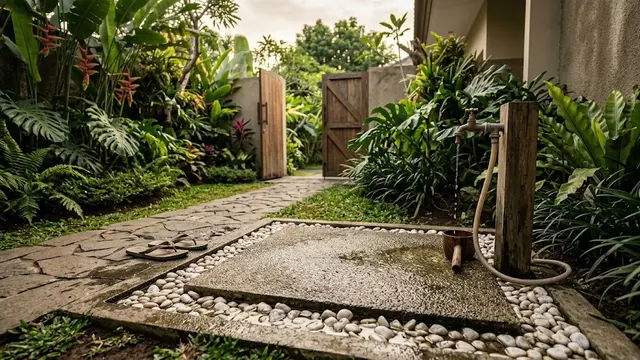 Desain Tempat Cuci Kaki Outdoor