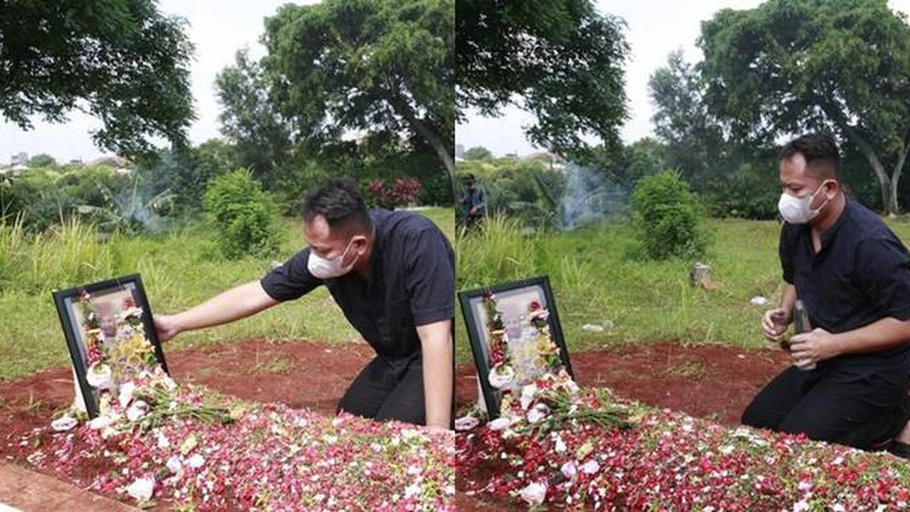 Penuh Haru, Ini 7 Potret Vicky Prasetyo Ziarah Ke Makam Ibu Kalina Ocktaranny