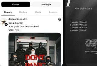 Informasi mengenai dugaan jasa aborsi tersebut ramai setelah seorang pengguna Threads membagikan unggahan dari akun @dontpanic.co.id. (Foto: Tangkapan Layar Sosmed)