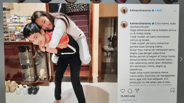 Unggahan Kalina Ocktaranny. (Foto: Instagram @kalinaocktaranny)