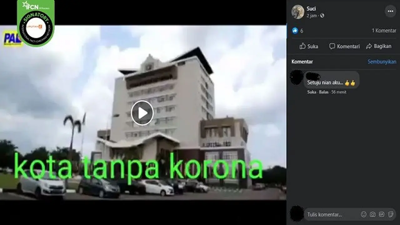 Gambar Tangkapan Layar Klaim Prabumulih Kota Tanpa Virus Corona Covid-19 (sumber: Facebook)