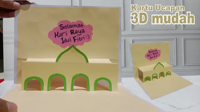 Kartu Ucapan Idul Fitri Pop Up