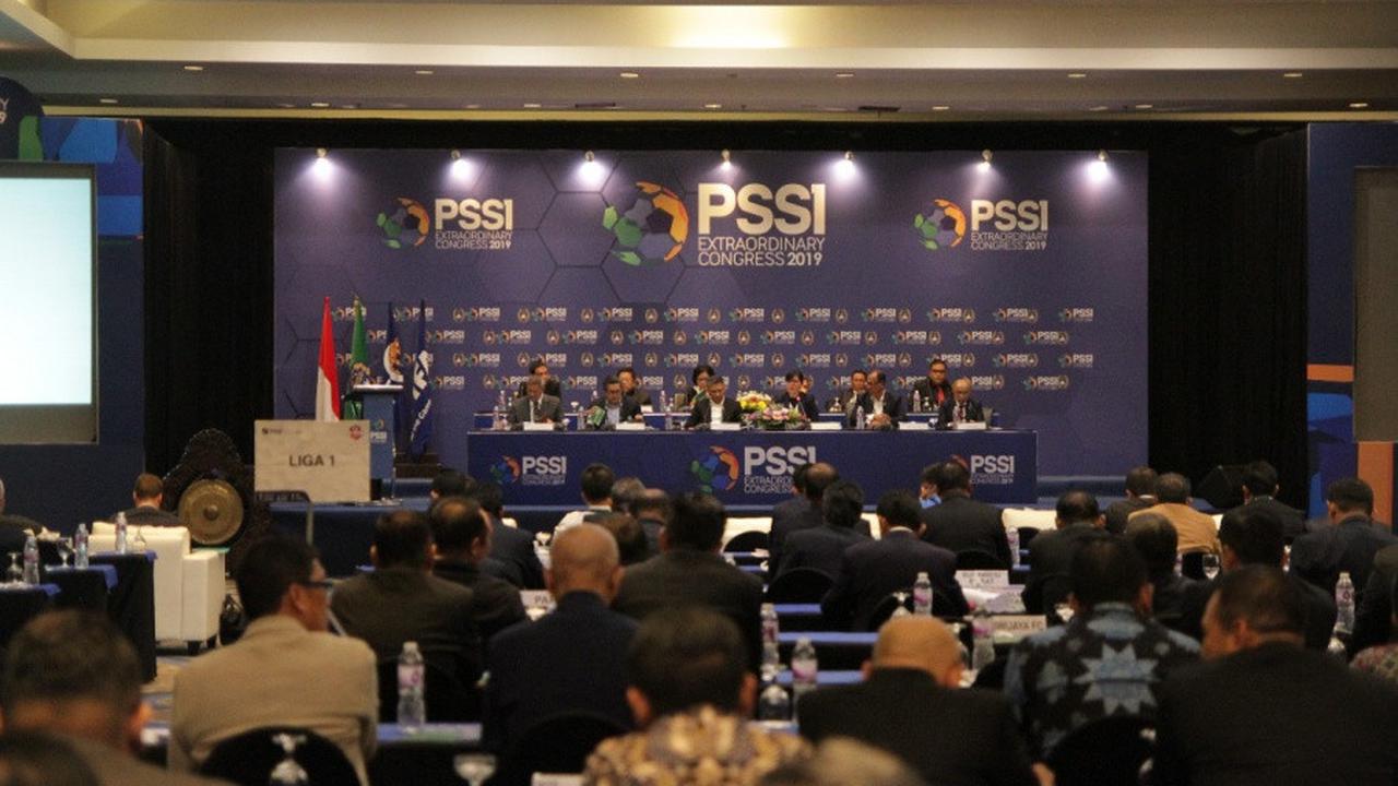 Kongres Luar Biasa (KLB) PSSI di Ancol, Jakarta Utara, Sabtu (27/7/2019).