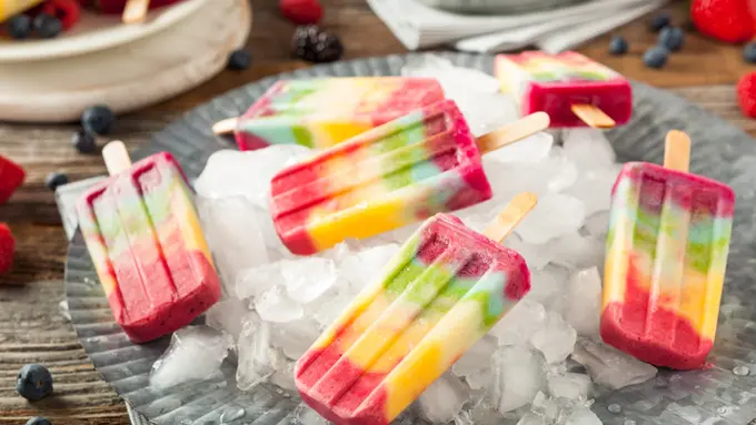 resep es gabus pelangi santan