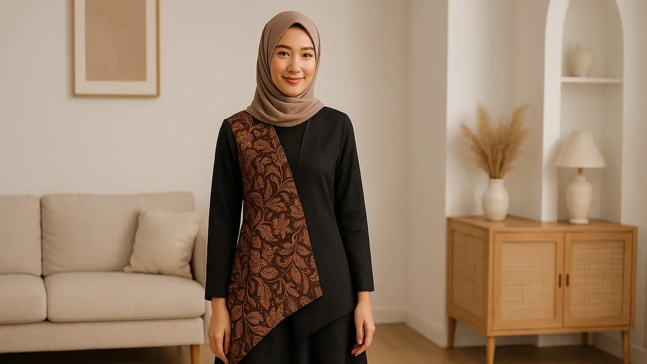 7 Model Outer Batik Kombinasi Polos yang Cocok Dipadukan dengan Rok, Simpel Tapi Anggun