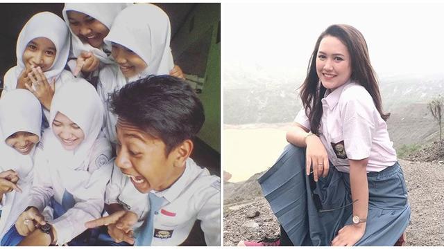 6 Potret Dulu Vs Kini Happy Asmara Pakai Seragam SMA, Pesonanya Tak Luntur