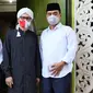 Paslon pilkada Surabaya Machfud-Mujiaman sowan ke rumah Rais Aam PBNU KH Miftachul Akhyar. (Foto:Istimewa)