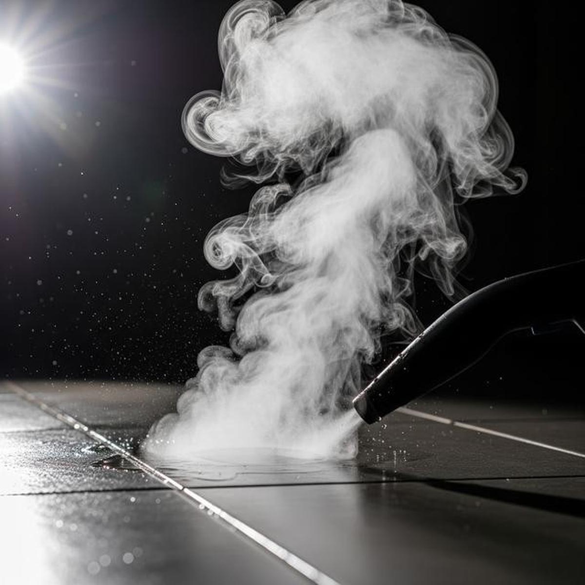 Uap Panas dari Steam Cleaner